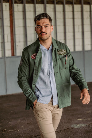 Kaki Worker Jacket Capu Mattu